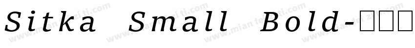 Sitka Small Bold字体转换